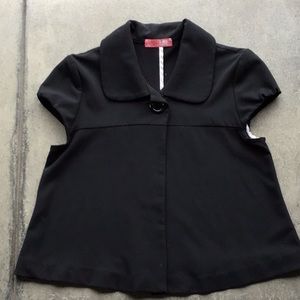 Retro Black Cap Sleeve Capelet Cover